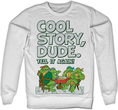 Teenage Mutant Ninja Turtles TMNT Cool Story Dude Sweatshirt White