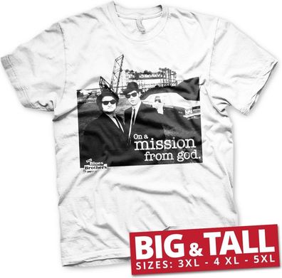 Blues Brothers Photo Big & Tall T-Shirt White