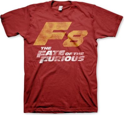 The Fast and the Furious F8 Distressed Logo T-Shirt Tango-Red
