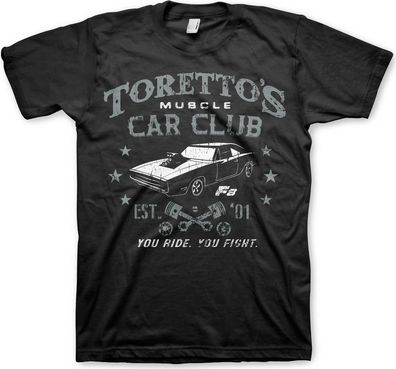 The Fast and the Furious Toretto's Muscle Car Club T-Shirt Black