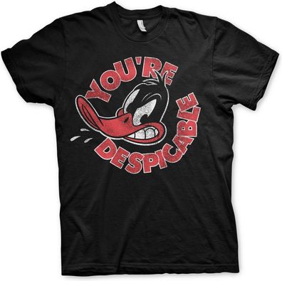 Looney Tunes Daffy Duck You're Despicable T-Shirt Black