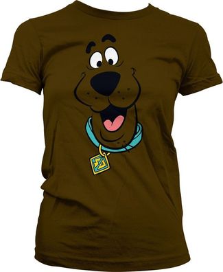 Scooby Doo Face Girly Tee Damen T-Shirt Brown
