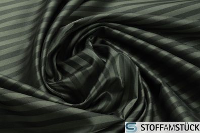 Stoff Polyester Taft Streifen anthrazit oliv breit JAB Anstoetz 9-7689-098