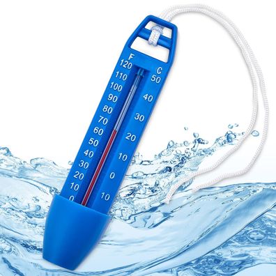 Blau Wasserthermometer für Pool, Badewanne, Schwimmbad und Teich Thermometer