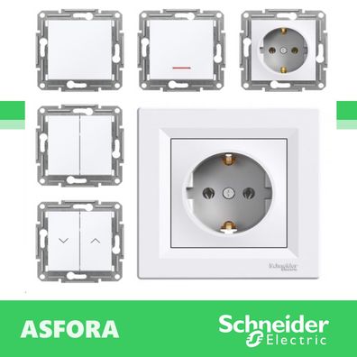 Schneider Electric ASFORA Steckdose Steckdosen Schalter Taster TV SAT CAT USB