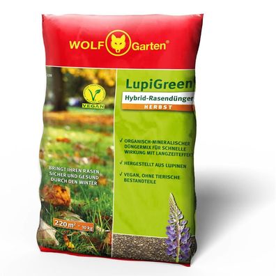 WOLF GARTEN
LU-H 220 D/ A LupiGreen® HYBRID-RASENDÜNGER HERBST