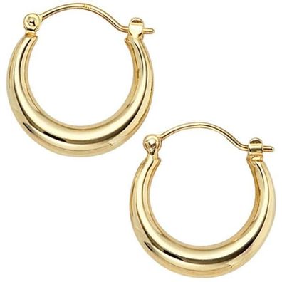 Creolen rund 333 Gold Gelbgold 2,9 mm breit Ohrringe Goldcreolen