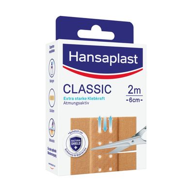 Hansaplast Classic Pflaster - 2 m x 6 cm | Packung (2 m)