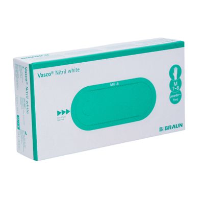 B. Braun Vasco® Nitril white Einmalhandschuhe | Karton (10 Packungen ) (Gr. Größe XS)