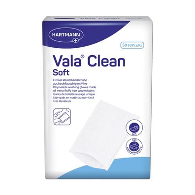 Hartmann Vala® Clean soft Einmal-Waschhandschuhe - 23 x 15,5 cm - 15 Stück | Packung