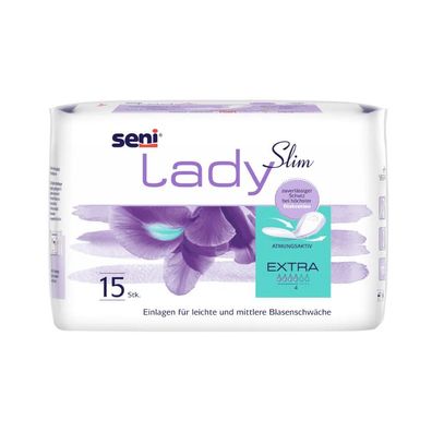 Seni Lady Slim Extra Inkontinenzeinlage - 15 Stück | Packung (15 Stück)