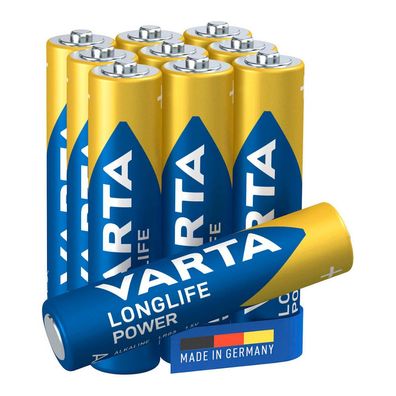 Varta Longlife Power Micro AAA Batterie 4903 LR03 - 10 Stück | Packung (10 Stück)