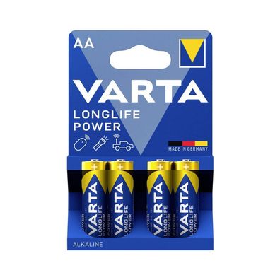 Varta Longlife Power 4906 AA Batterie LR6 - 4 Stück im Blister | Packung (4 Stück)
