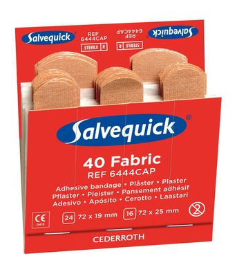 Salvequick®-Refill-Einsatz 6444, Schutzverpackung, 40 Pflasterstrips | Packung (40 S