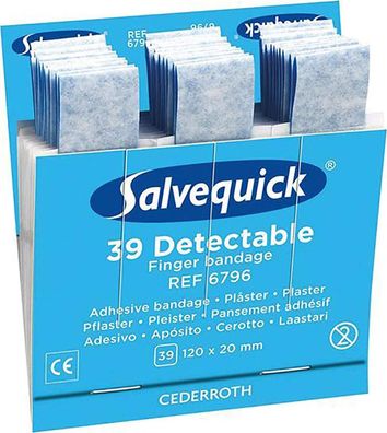Salvequick®-Refill-Einsatz 6796, detektierbar, 39 Fingerverbände | Packung (1 Stück)