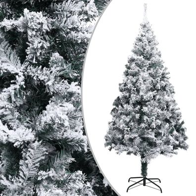 vidaXL Künstlicher Weihnachtsbaum Beschneit Grün 300 cm PVC