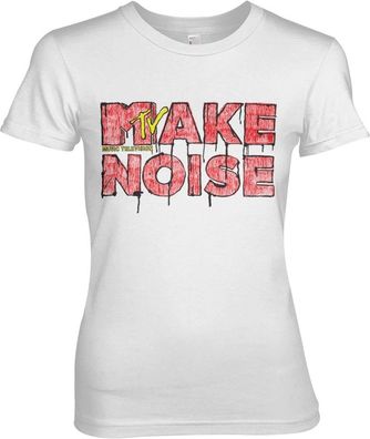Make Noise MTV Girly Tee Damen T-Shirt White