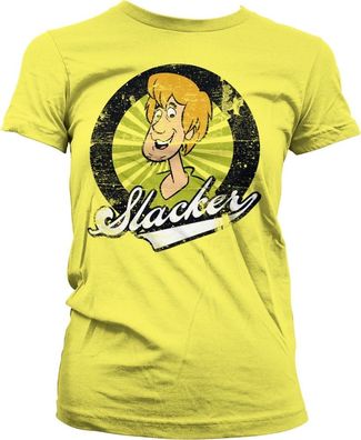 Scooby Doo Shaggy The Slacker Girly Tee Damen T-Shirt Yellow