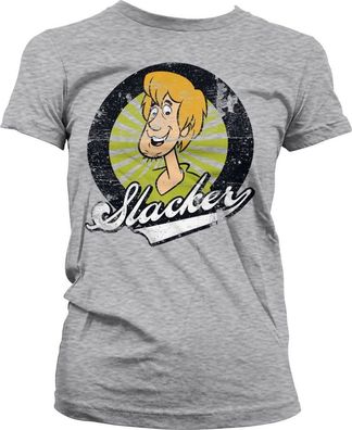 Scooby Doo Shaggy The Slacker Girly Tee Damen T-Shirt Heather-Grey