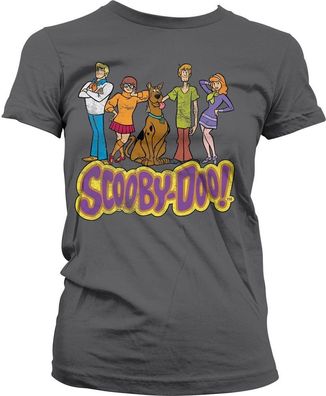 Team Scooby Doo Distressed Girly Tee Damen T-Shirt Dark-Grey
