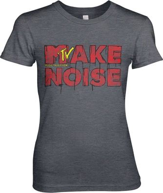 Make Noise MTV Girly Tee Damen T-Shirt Dark-Heather