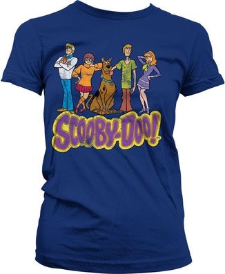 Team Scooby Doo Distressed Girly Tee Damen T-Shirt Navy