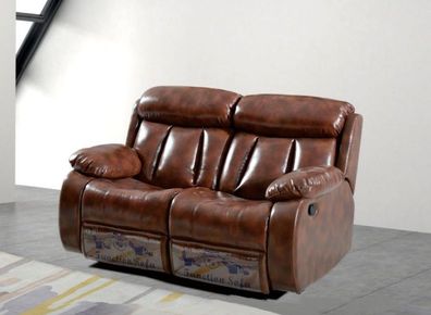 Sofa 2 Sitzer Design Polster Modern Leder Stoff Wohnzimmer Zweisitzer