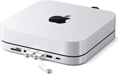 Satechi Mac mini Stand Hub USB-C-Aluminium-Ständer silber