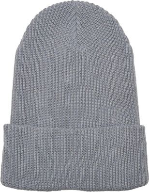 Flexfit Mütze Recycled Yarn Ribbed Knit Beanie Grey