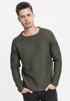 Urban Classics Pullover Raglan Wideneck Sweater Olive