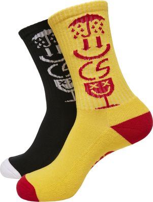 Cayler & Sons Iconic Icons Socks 2-Pack Black/ Yellow