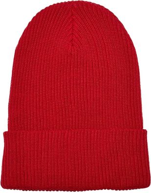 Flexfit Mütze Recycled Yarn Ribbed Knit Beanie Red