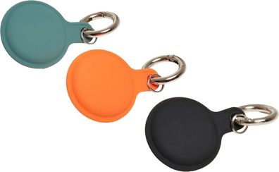 Urban Classics AirTag Keychain 3-Pack Black/ Orange/ Darkmint