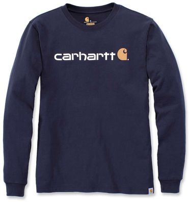 Carhartt Herren T-Shirt Core Logo T-Shirt L/ S Navy