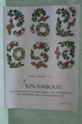 Isabella Resio Calambour Italien Decoupage-Bogen 8 Seiten je ca 34x24,5cm Weihnachten