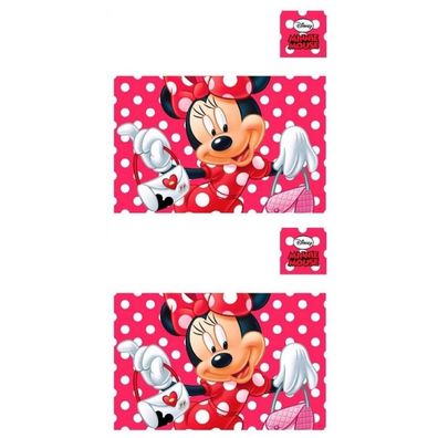 2 x Disney Minnie Maus Platzdeckchen Bastelunterlage