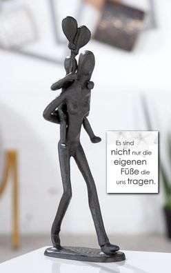 Gilde Design Skulptur "Huckepack" Eisen braun 67580