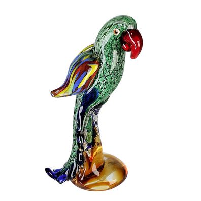 Casablanca Glasskulptur Papagei grün/ rot/ blau H.28cm Höhe: 28 cm Breite: 15 cm ...