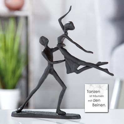 Gilde Design Skulptur "Tanzpaar" Eisen braun 67581