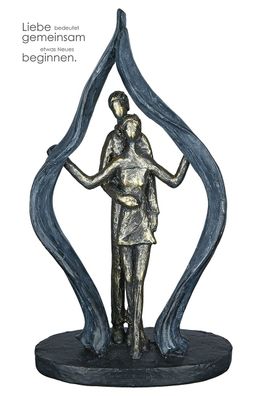 Gilde Skulptur "A new beginning" Kunstharz bronzefarben, grau 89380