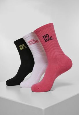 Mister Tee Socken Girl Gang Socks 3-Pack Pink/ White/ Black