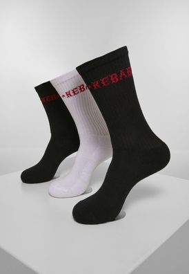 Mister Tee Socken Kebab Socks 3-Pack Black/ White