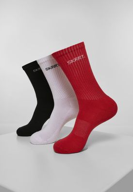 Mister Tee Socken SKRRT. Socks 3-Pack Red/ White/ Black