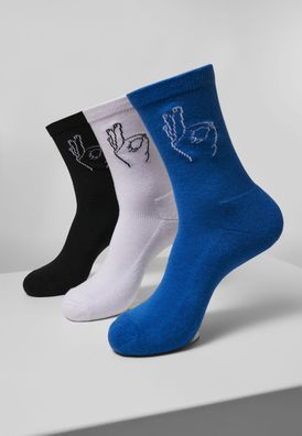 Mister Tee Socken Salty Socks 3-Pack Black/ White/ Blue