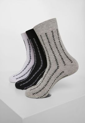 Mister Tee Socken Fuck You Socks 3-Pack Black/ Grey/ White