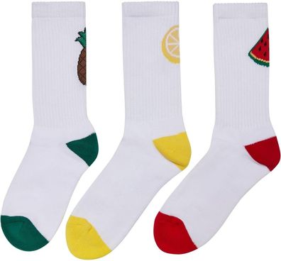 Mister Tee Socken Fancy Fruit Socks 3-Pack White/ Multicolor