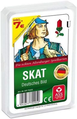 Ass Altenburger 22570205 Original Skat Deutsches Bild Kartenspiel Kunststoffetui