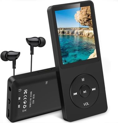 AGPTEK MP3 Player, 8GB verlustfrei MP3 mit 1,8 Zoll Bildschirm, 70 Stunden
