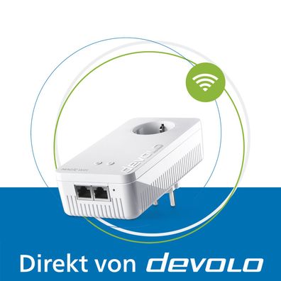 devolo Magic 2 WiFi next Powerline WLAN Verstärker 1x Erweiterungsadapter