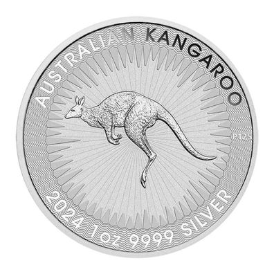 Silbermünze Australien Känguru Kangaroo 2024 1 oz 999 Silber Perth Mint Bullion
